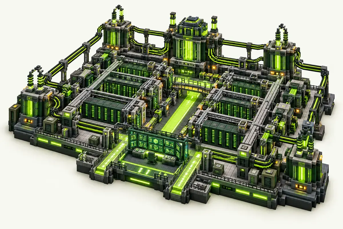 Monifactory server: a large GregTech style factory with voltage cables and transformers